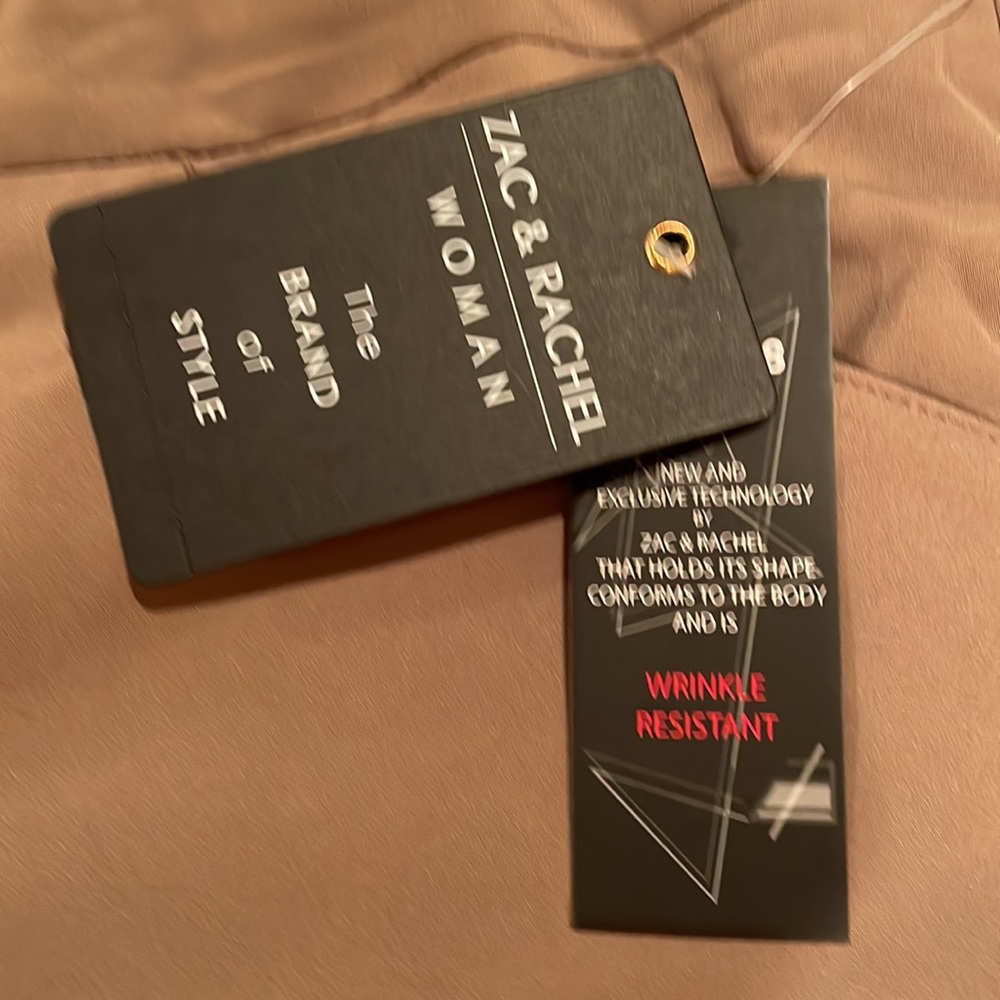 NWT Zac & Rachel Woman Bond 18 24W Taupe Tan Pant Wrinkle Resistant! Work & Play - Picture 4 of 6